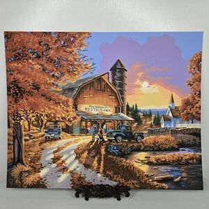 "The Old Barn" Paint by Numbers Finished Advanced Acrylic Painting Autum Country